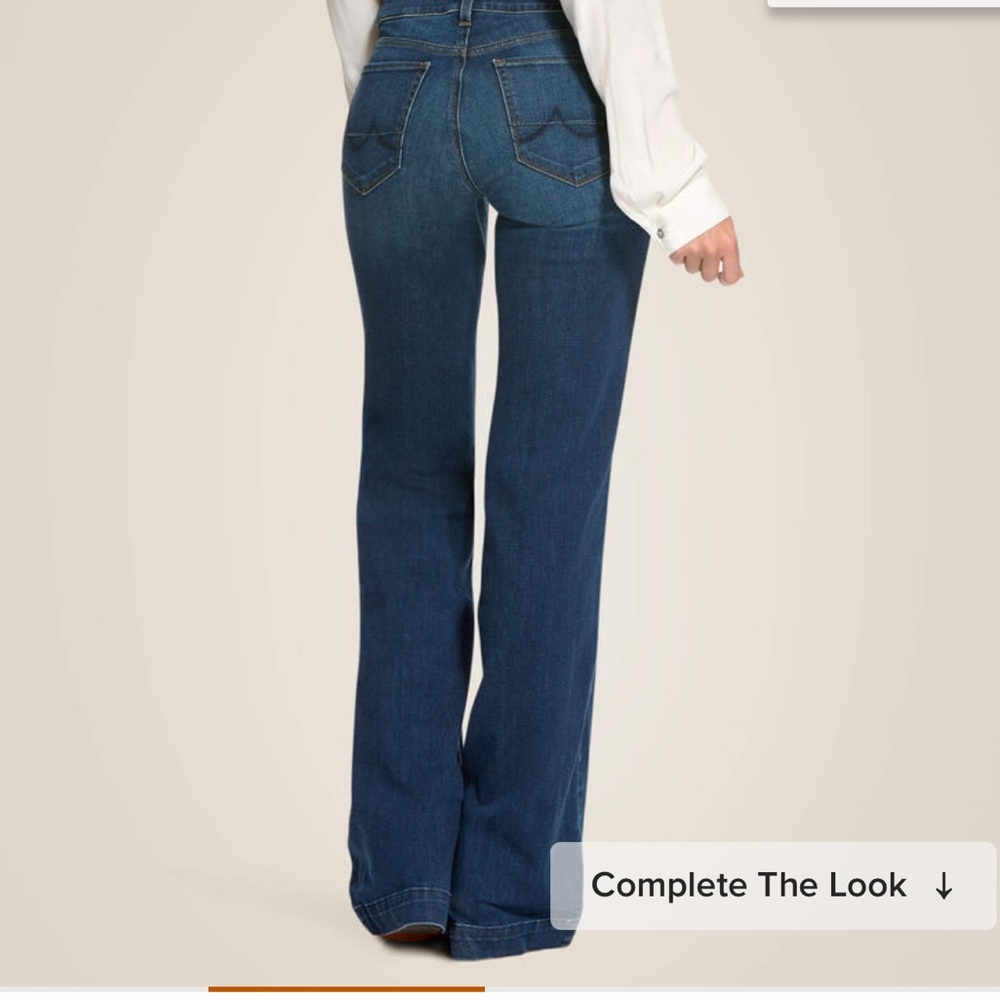 Ariat Trouser Mid Rise Stretch Kelsea Wide Leg Jean